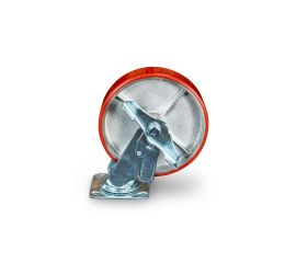 Колеса большегрузные поворотные с боковым тормозом (полиуретан)