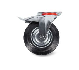Колеса поворотные c боковым тормозом (резина)