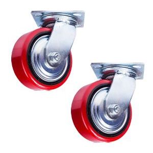 Колесо поворотное PU/металл (C550S/PU1340CB3ra/TG) 125 мм