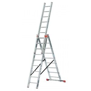 Лестница 3-х секционная алюминиевая 3*9