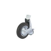 Колесо поворотное SCtB 63 160 мм резина с болтом и тормозом (F)